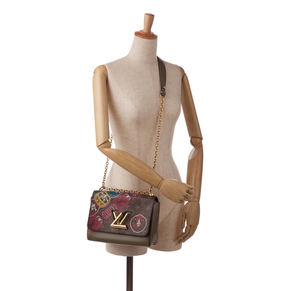 🎀 LOUIS VUITTON Epi Monogram Kabuki Twist Shoulder Bag MM Green - Picture 17 of 17